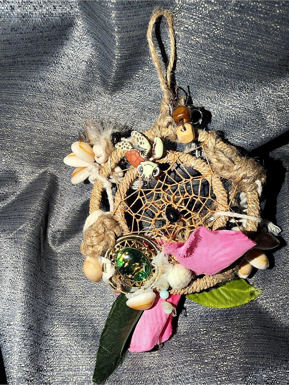 Handmade Boho Floral Dreamcatcher Decor by 808 beads